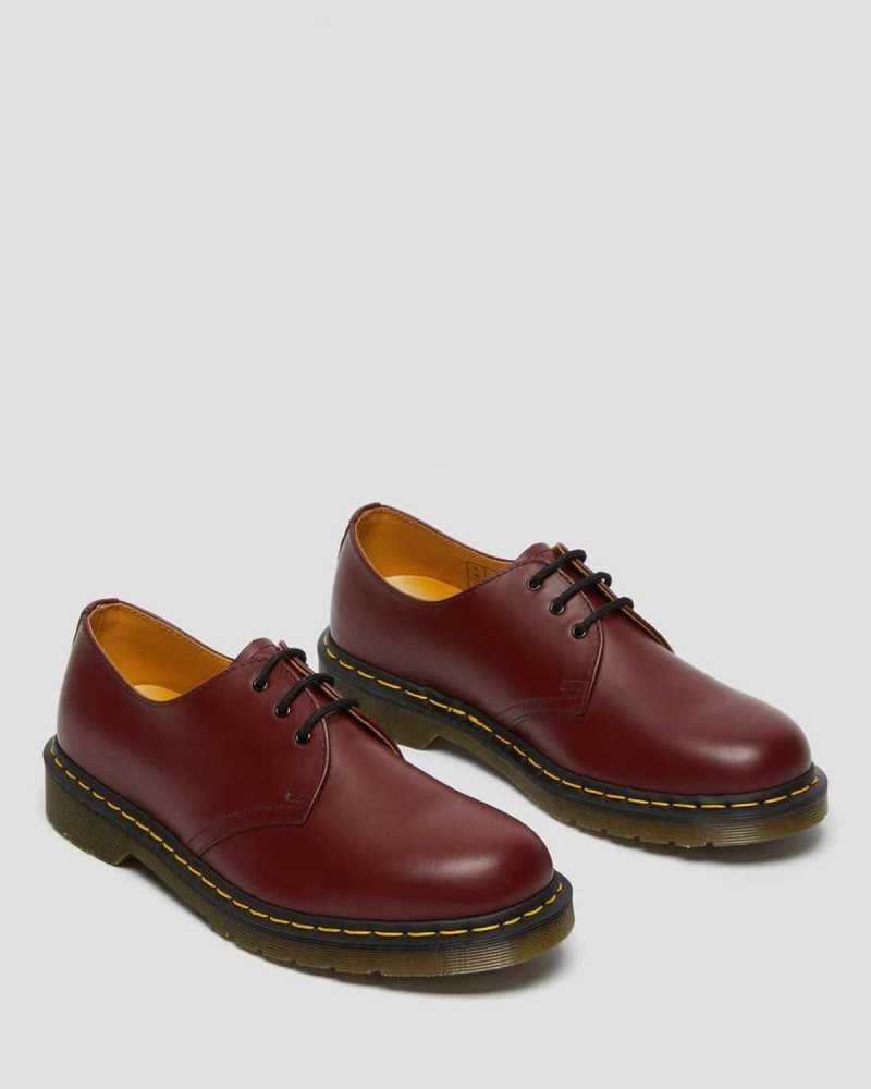 Pink Red Dr. Martens 1461 Smooth Leather Oxford Shoes | PJFKL3590