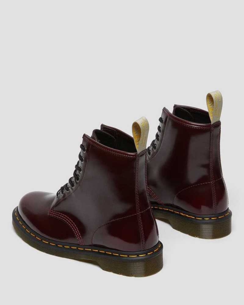 Pink Red Dr. Martens Vegan 1460 Lace Up Boots | QBUGD7651