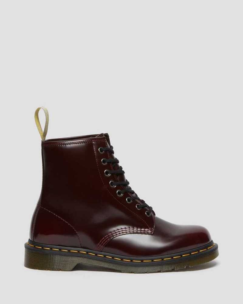 Pink Red Dr. Martens Vegan 1460 Lace Up Boots | QBUGD7651