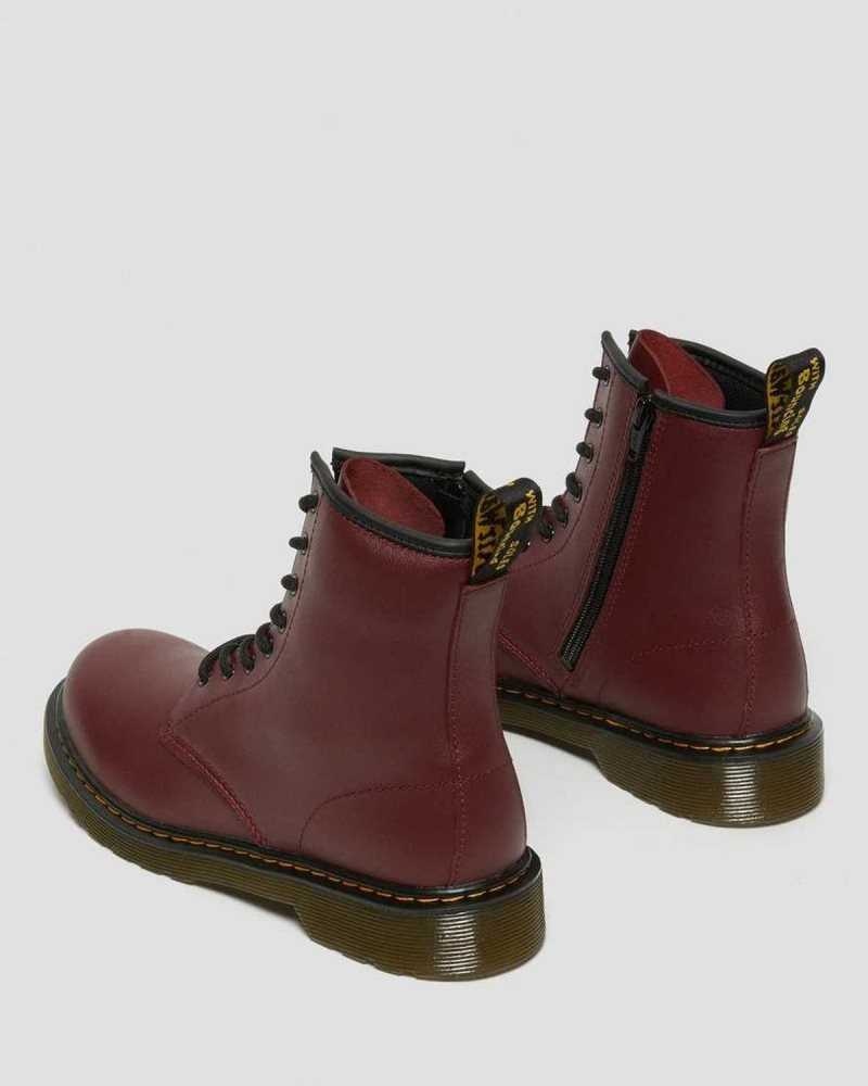 Pink Red Dr. Martens Youth 1460 Softy T Leather Lace Up Boots | MRFXZ4625