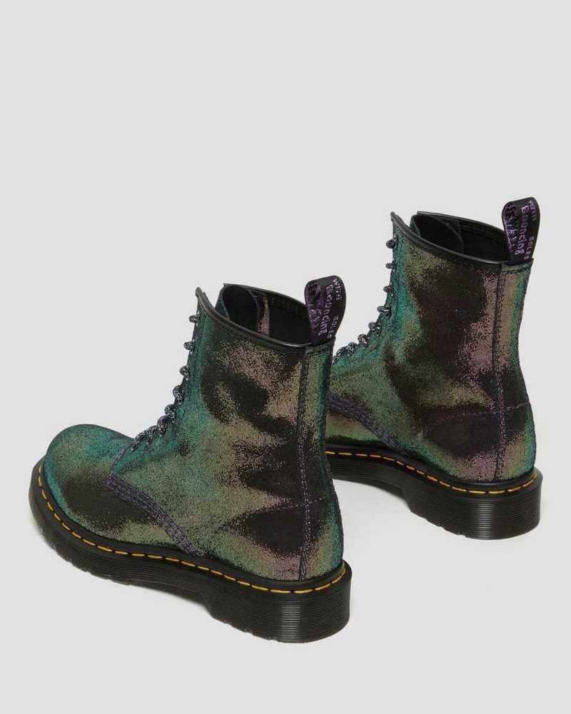 Purple Dr. Martens 1460 Disco Iridescent Suede Lace Up Boots | KXRSN8019