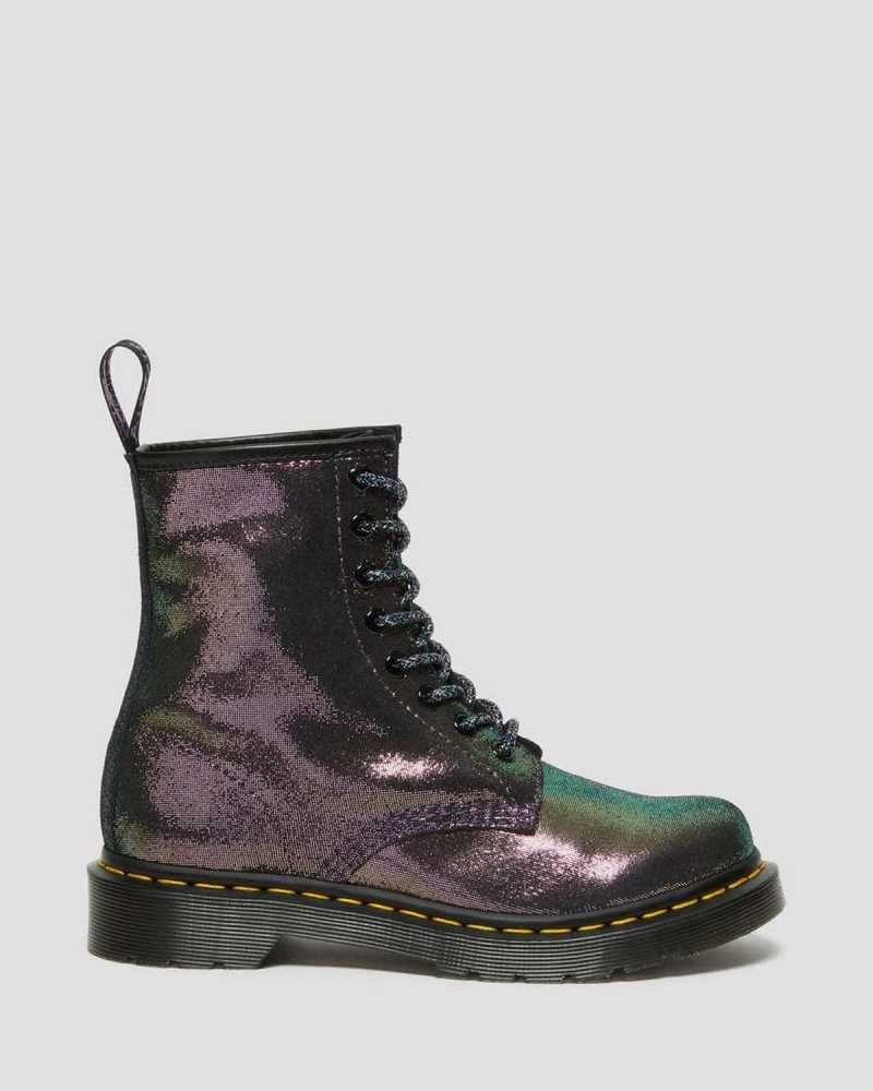 Purple Dr. Martens 1460 Disco Iridescent Suede Lace Up Boots | KXRSN8019