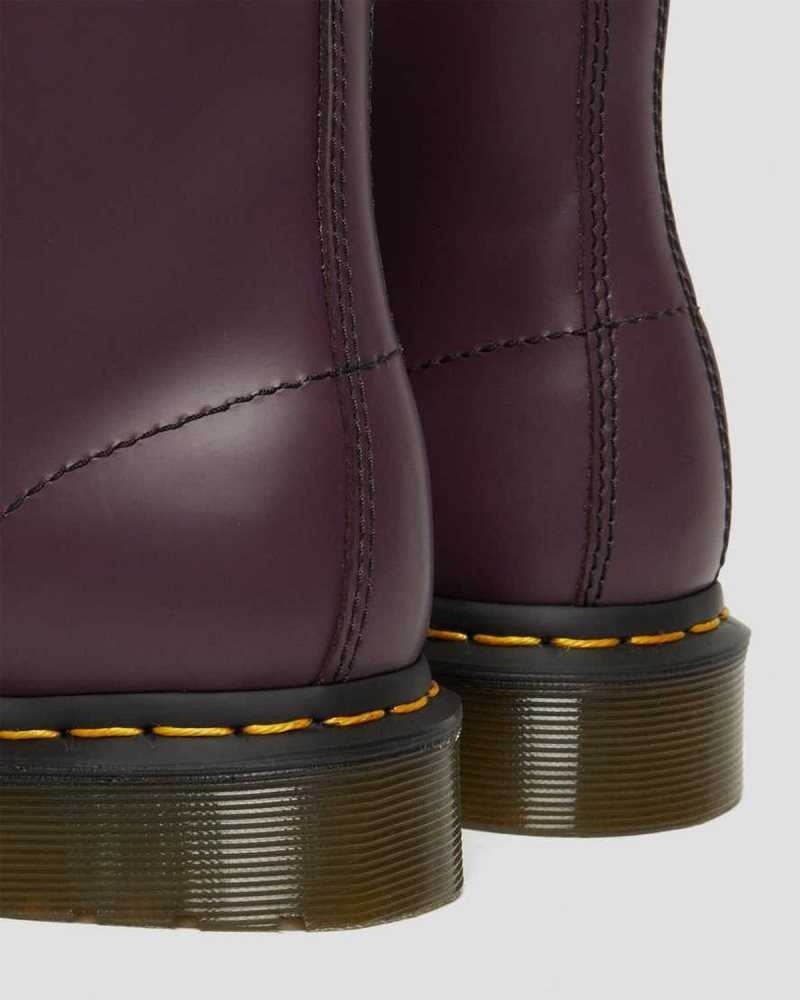 Purple Dr. Martens 1460 Smooth Leather Lace Up Boots | SKBHR1257