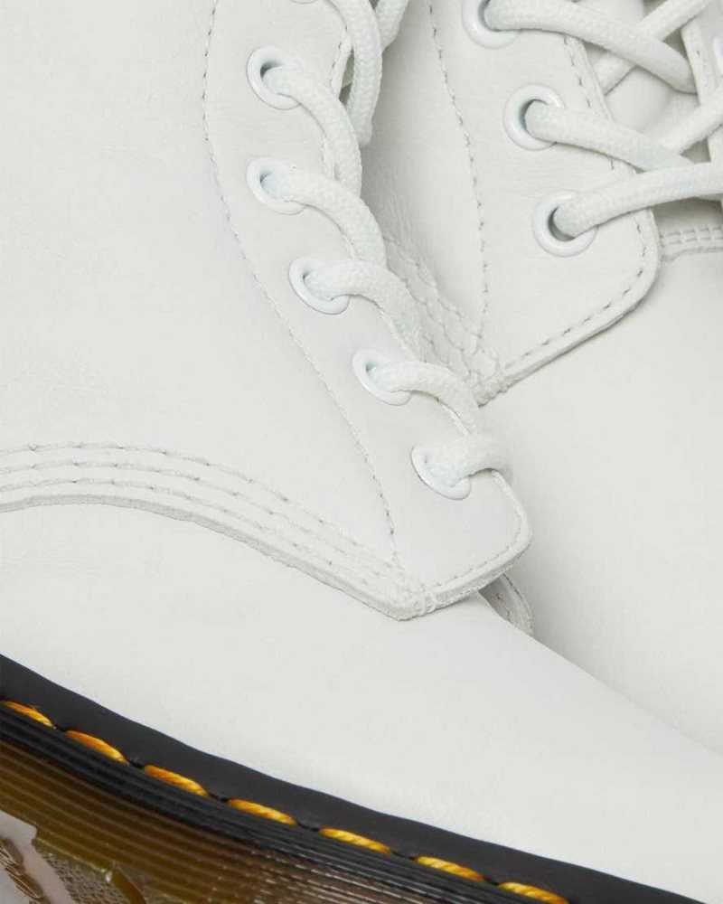 White Dr. Martens 1460 Pascal Virginia Leather Boots | XSRIW7351