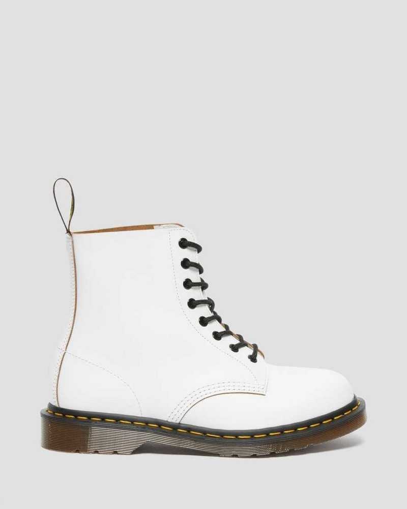 White Dr. Martens 1460 Vintage Lace Up Boots | WHYBJ6379