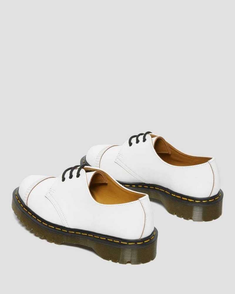 White Dr. Martens 1461 Bex Toe Cap Oxford Shoes | KXRSL6021