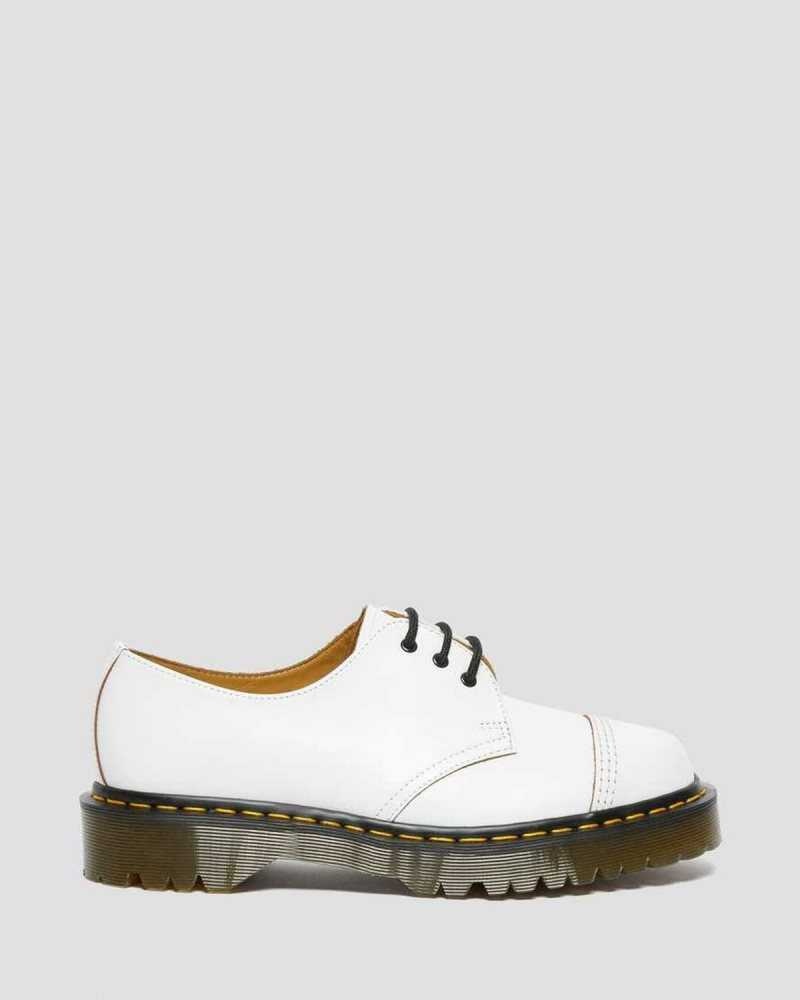 White Dr. Martens 1461 Bex Toe Cap Oxford Shoes | KXRSL6021