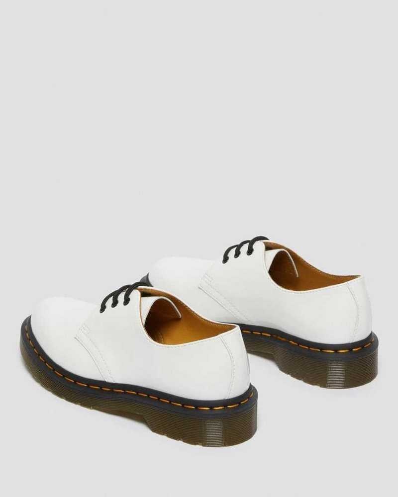 White Dr. Martens 1461 Patent Leather Oxford Shoes | WBHDN1473