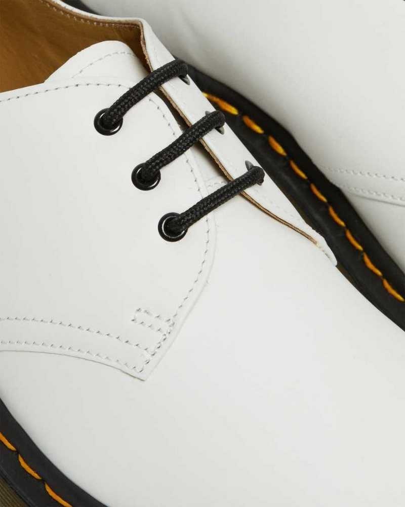 White Dr. Martens 1461 Smooth Leather Oxford Shoes | KYMRV4397