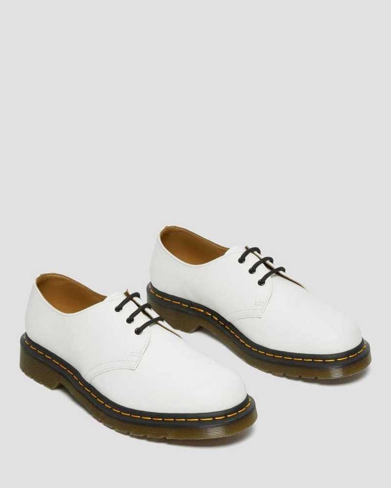 White Dr. Martens 1461 Smooth Leather Oxford Shoes | KYMRV4397