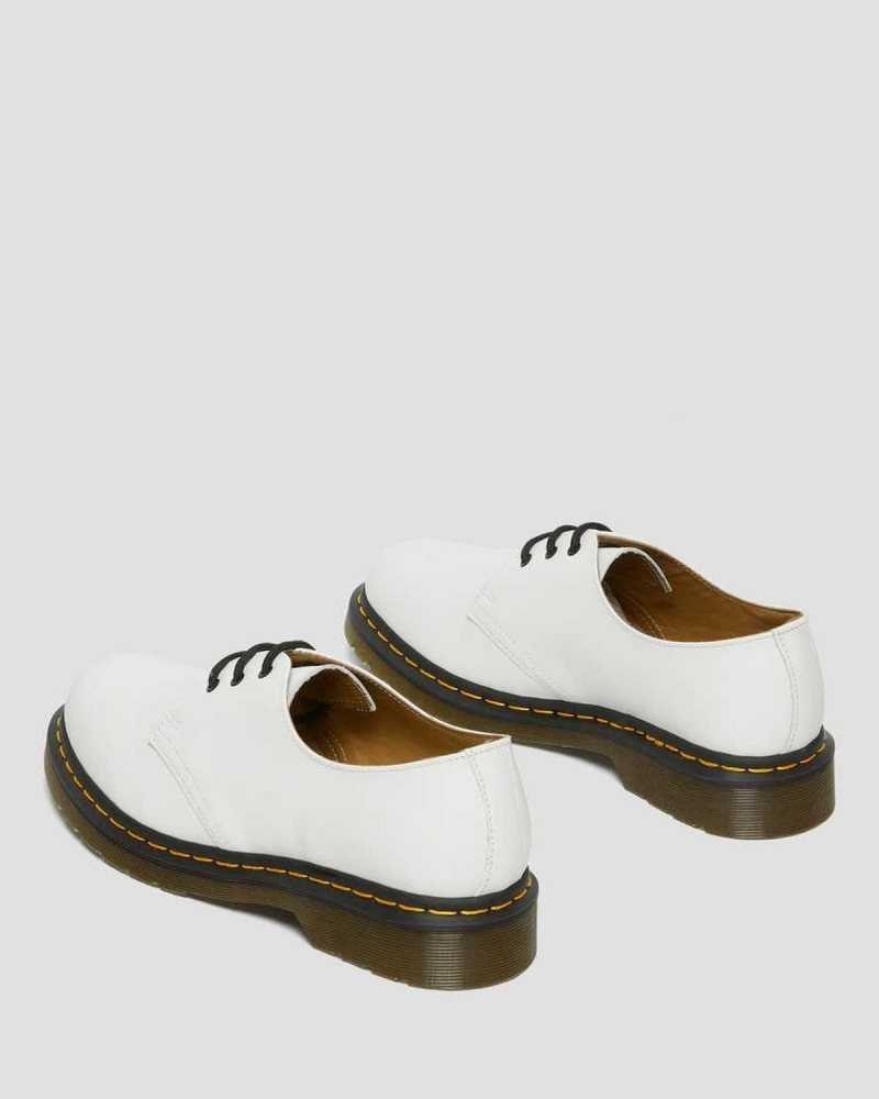 White Dr. Martens 1461 Smooth Leather Oxford Shoes | KYMRV4397