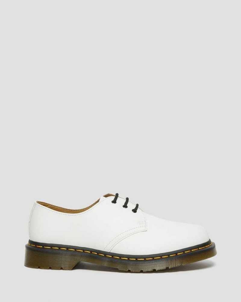 White Dr. Martens 1461 Smooth Leather Oxford Shoes | KYMRV4397