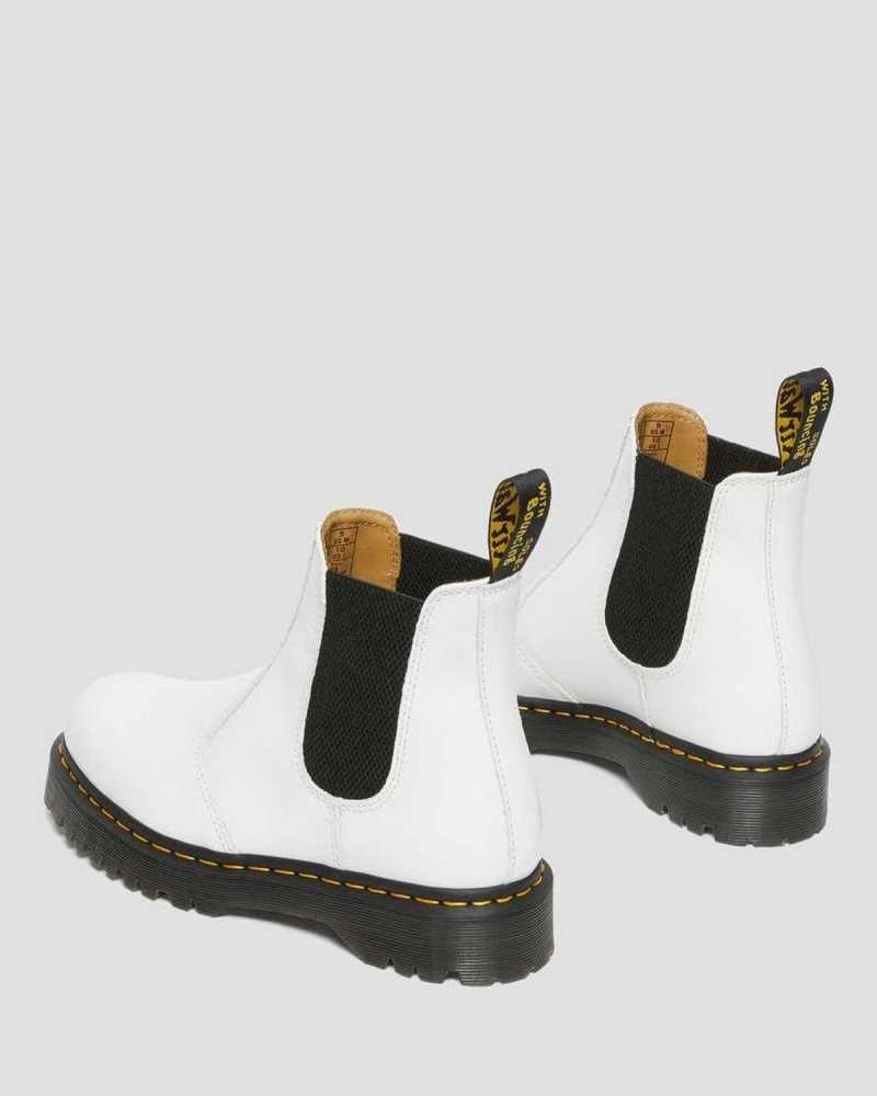 White Dr. Martens 2976 Bex Smooth Leather Chelsea Boots | BRHJE0418