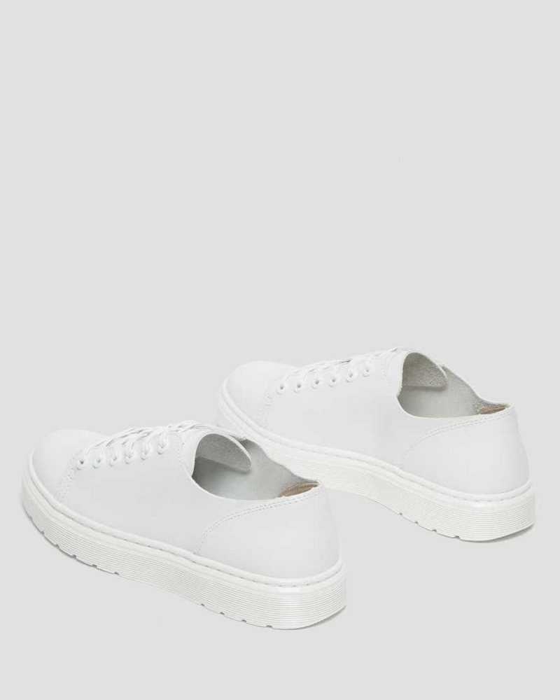 White Dr. Martens Dante Leather Casual Shoes | DVZMO1465