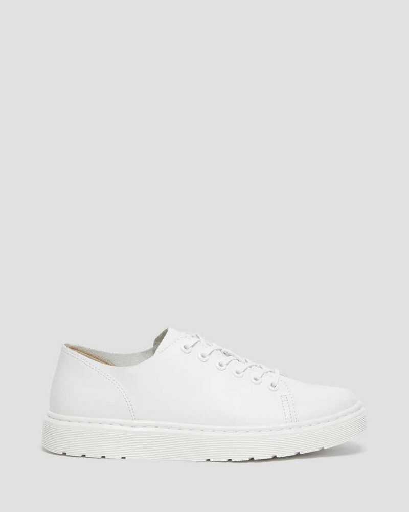 White Dr. Martens Dante Leather Casual Shoes | DVZMO1465