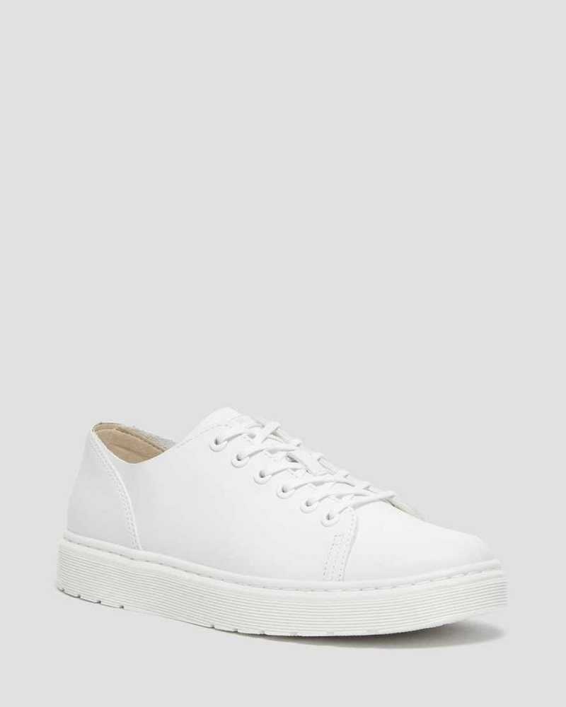 White Dr. Martens Dante Leather Casual Shoes | DVZMO1465