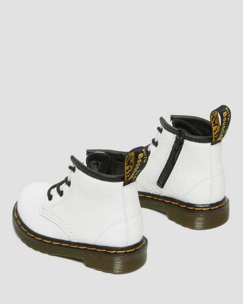 White Dr. Martens Infant 1460 Leather Lace Up Boots | QZNTC8372