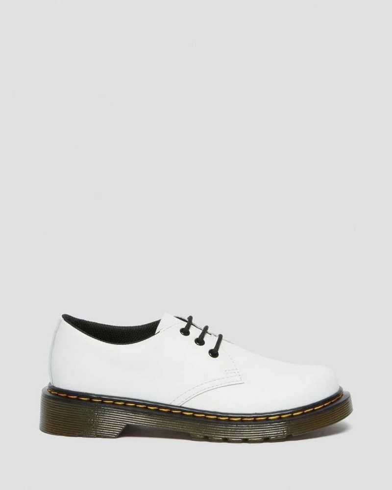 White Dr. Martens Junior 1461 Leather Lace Up Shoes | GPOAC8710