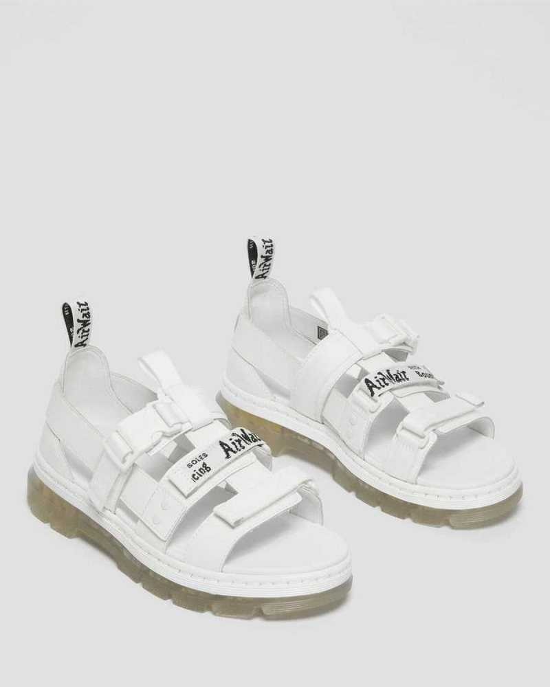 White Dr. Martens Pearson Iced Casual Sandals | EONRL0295