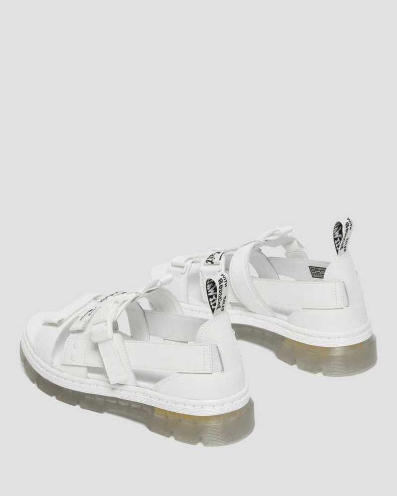 White Dr. Martens Pearson Iced Casual Sandals | EONRL0295