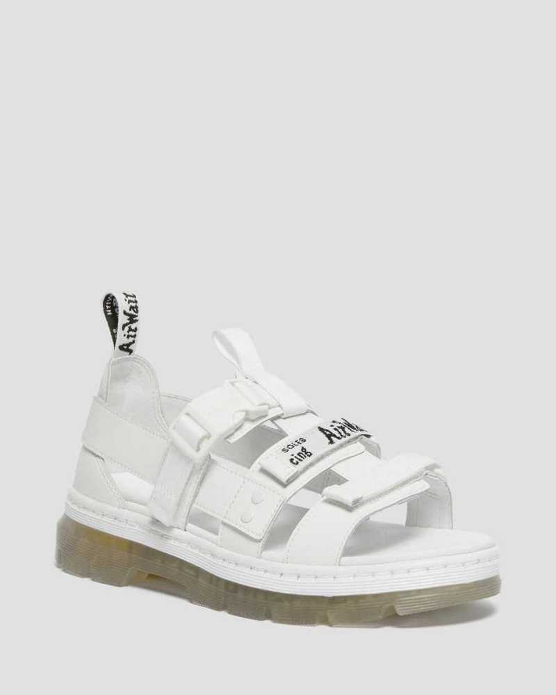 White Dr. Martens Pearson Iced Casual Sandals | EONRL0295