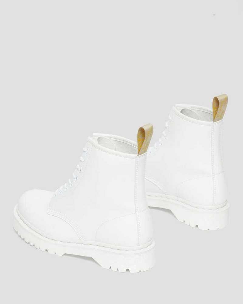 White Dr. Martens Vegan 1460 Bex Kemble Mono Platform Boots | ZTJQY8236