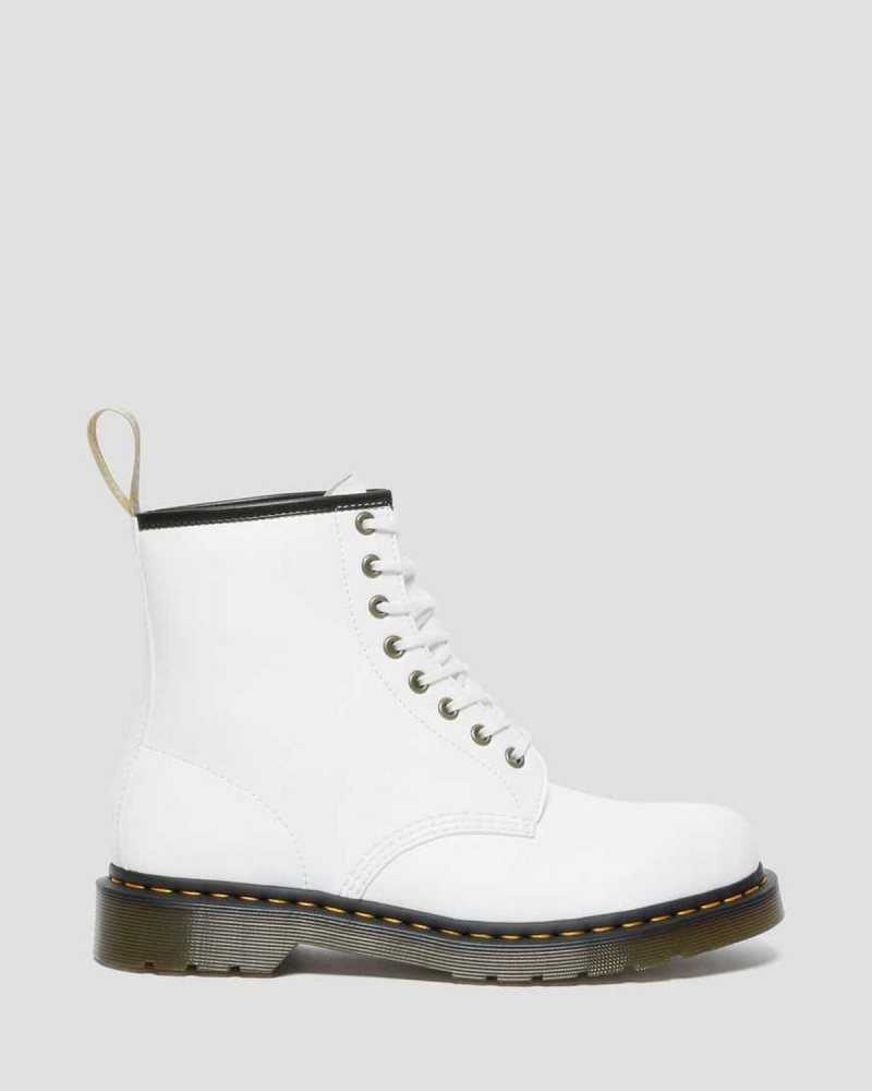 White Dr. Martens Vegan 1460 Kemble Lace Up Boots | BGRKS3017