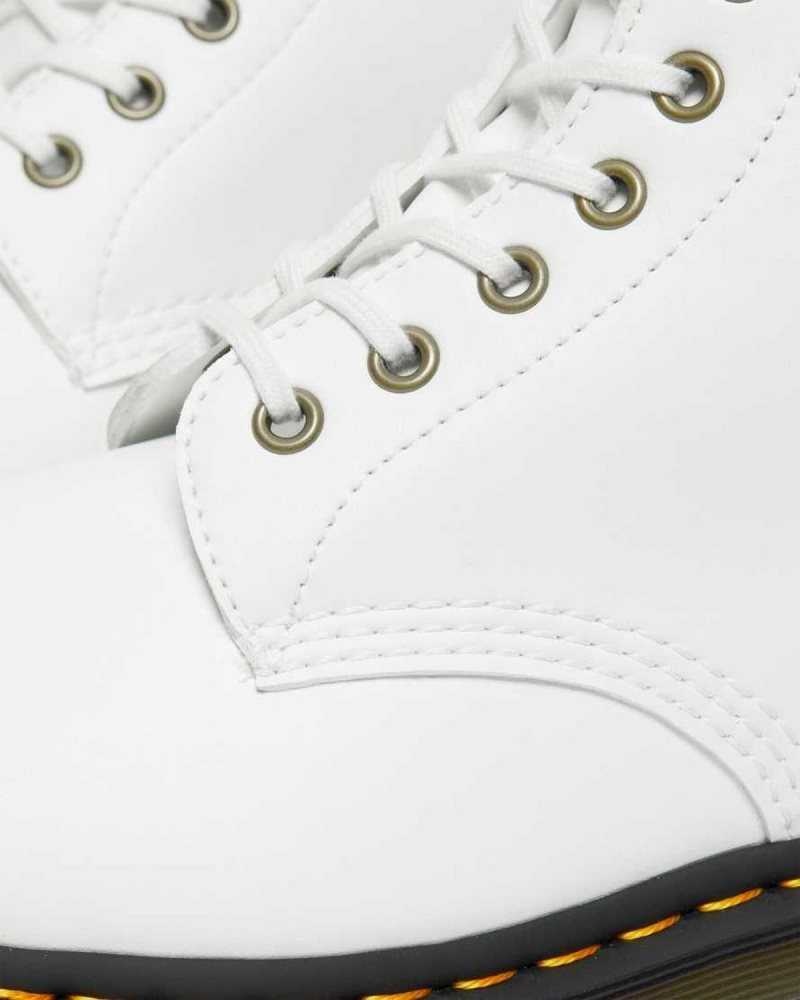 White Dr. Martens Vegan 1460 Kemble Lace Up Boots | REIZF9487